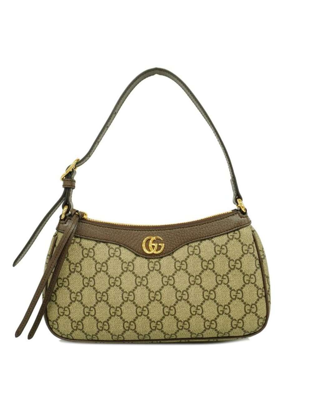 Gucci Shoulder Bag GG Supreme Brown Gold